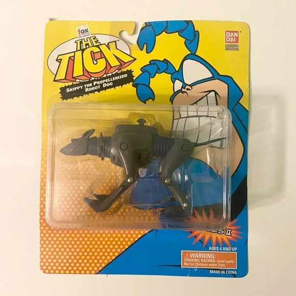 Vintage 1995 The Tick Skippy Propellerized  Robot Dog Figure Bandai Series 2 - Picture 1 of 13